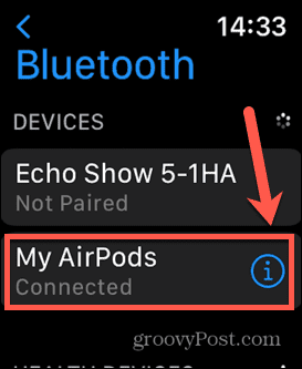 συνδεδεμένα airpods της Apple Watch