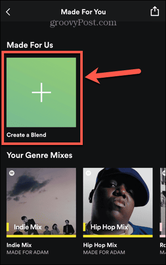 spotify δημιουργήστε ένα μείγμα