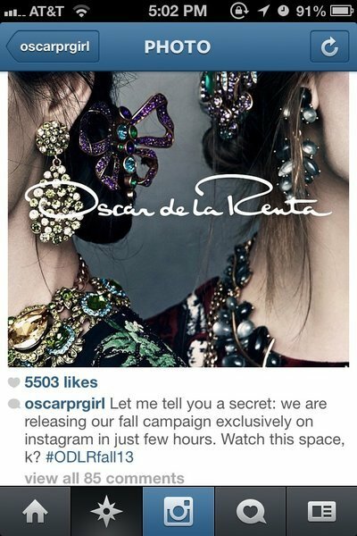 oscar de la renta instagram ανάρτηση