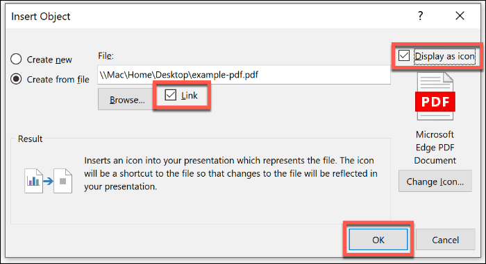Εισαγωγή αρχείου PDF ως αντικειμένου στο PowerPoint