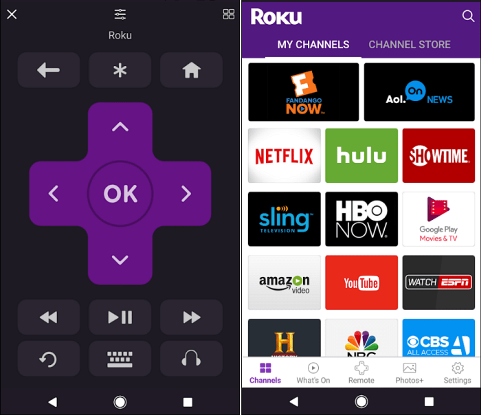 Εφαρμογή Roku Remote Android