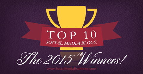 κορυφαία ιστολόγια κοινωνικών μέσων των νικητών του 2015