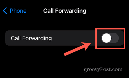 εναλλαγή προώθησης κλήσεων iphone
