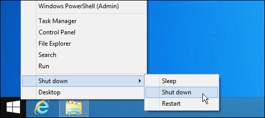 Τερματισμός των Windows 8.1 Κουμπί "Έναρξη"