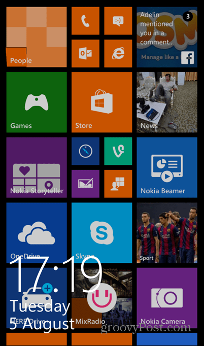 Κλείδωμα οθόνης του Windows Phone 8.1