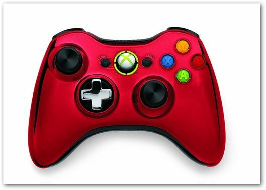 Ο ελεγκτής χρωμίου Xbox 360 κόκκινος