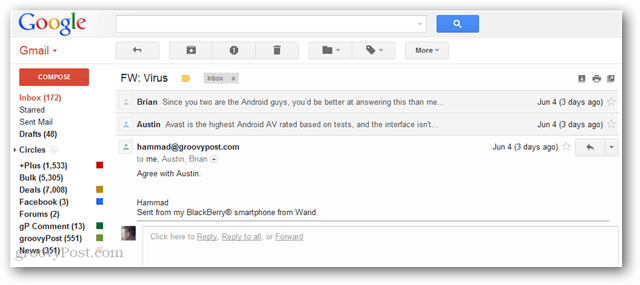 Πώς να ενεργοποιήσετε την προβολή συνομιλιών που μοιάζει με Gmail στο Thunderbird