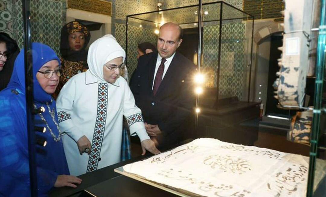 Η Πρώτη Κυρία Ερντογάν πραγματοποίησε ουσιαστική επίσκεψη στο παλάτι Τοπ Καπί με τις συζύγους των αρχηγών κρατών