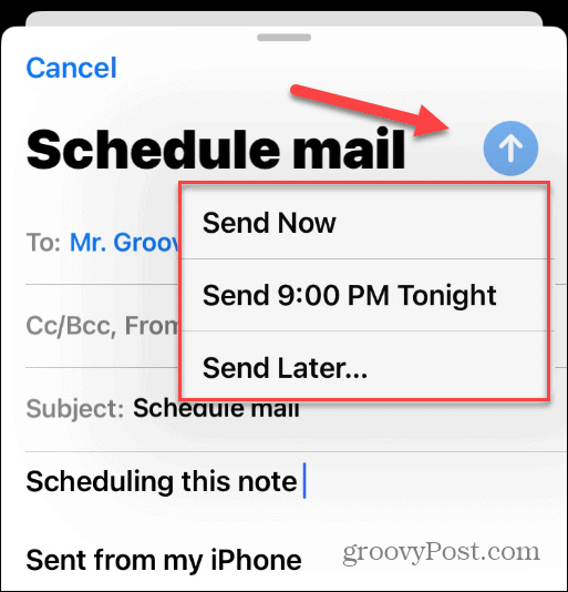 Προγραμματισμός email στο iPhone