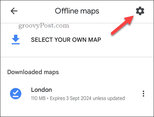 Ρυθμίσεις για χάρτες των Χαρτών Google εκτός σύνδεσης