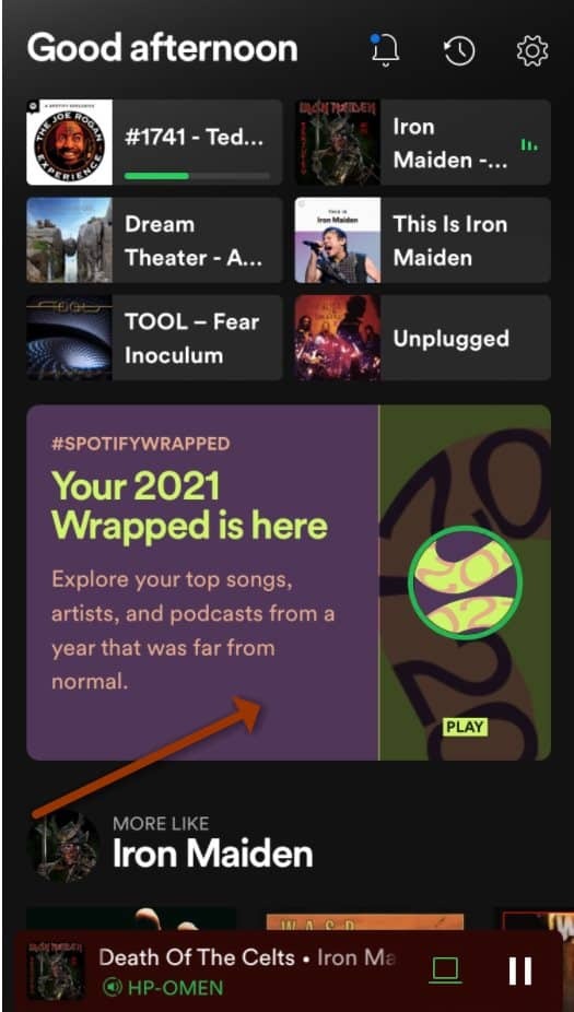 Εκκινήστε το Spotify Wrapped