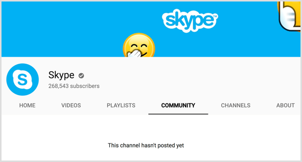 Το κανάλι της κοινότητας YouTube δεν έχει δημοσιεύσει ακόμα