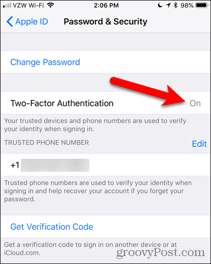Έλεγχος ταυτότητας δύο παραγόντων στην iOS