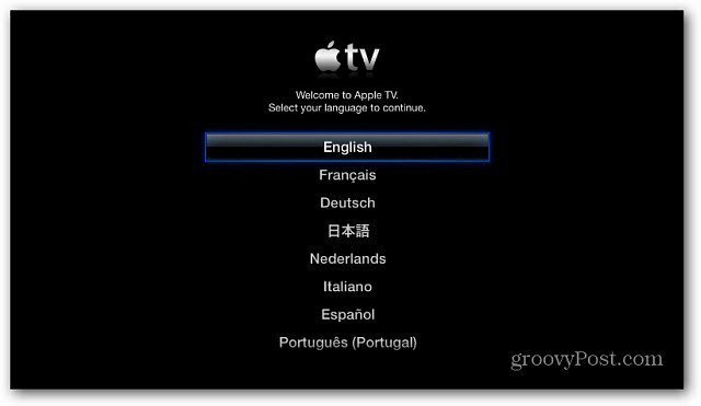Εγκατάσταση της Apple TV