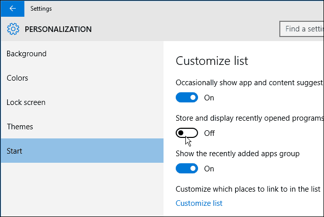 Windows 10: Κατάργηση στοιχείων από το μενού Έναρξης Πιο χρησιμοποιούμενη λίστα