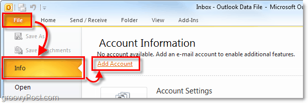 προσθέστε το gmail στο Outlook 2010