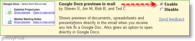 οι προεπισκοπήσεις google docs μπορούν να ενεργοποιηθούν στις ρυθμίσεις Labs