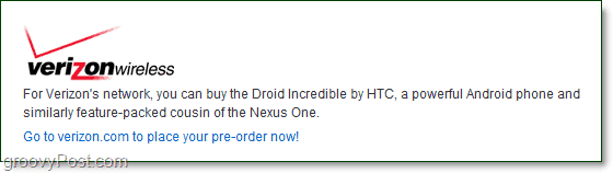 Η Verizon δεν ενδιαφέρεται πλέον για το Nexus One, αλλά έχει μεταφερθεί στο Droid Incredible