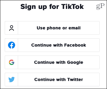 Εγγραφείτε στο TikTok στον Ιστό
