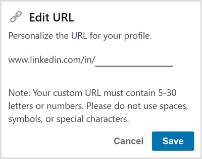 Επεξεργαστείτε τη διεύθυνση URL για το προφίλ σας στο LinkedIn.
