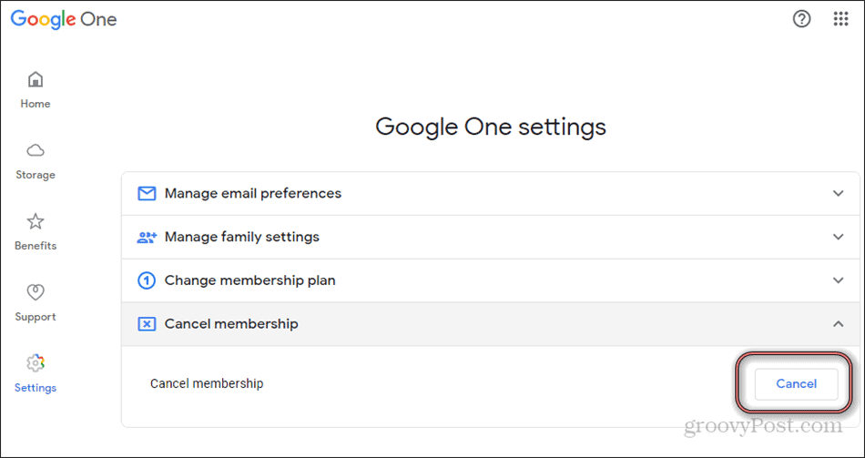 Το Google One ακυρώνει τη συνδρομή
