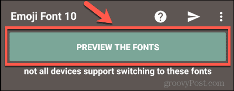 γραμματοσειρές emoji για flipfont προεπισκόπηση των γραμματοσειρών