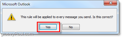 εφαρμόστε τον κανόνα σε όλα τα μηνύματα στο Outlook 2010