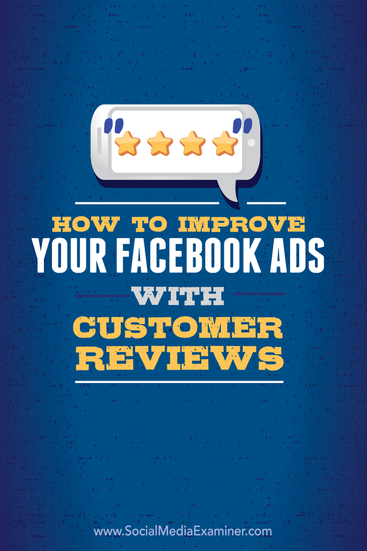 πώς να βελτιώσετε τις διαφημίσεις facebook με κριτικές πελατών