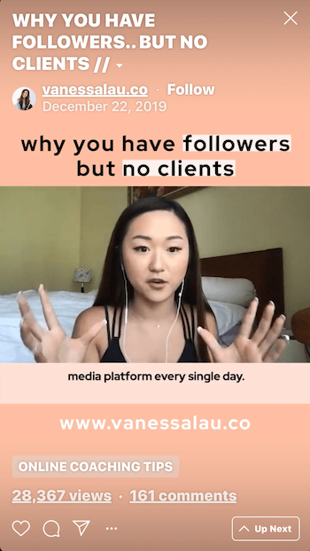Vanessa Lau IGTV Instagram βίντεο