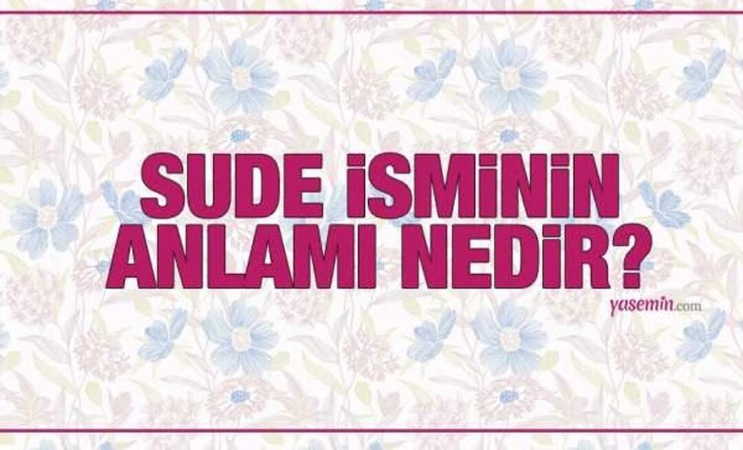 Τι σημαίνει το όνομα Sude; Αναφέρεται το όνομα Sude στο Κοράνι; Πόσα άτομα έχουν το επώνυμο Sude;