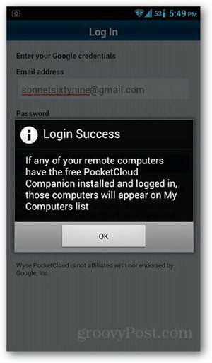 pocketcloud-android-sign-in