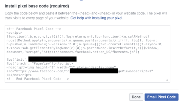 Βεβαιωθείτε ότι έχετε εγκαταστήσει τον βασικό κωδικό Facebook pixel στον ιστότοπό σας.