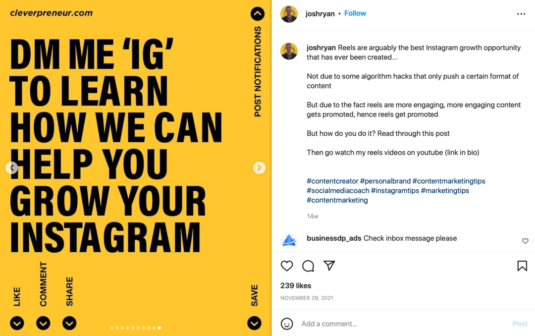 Μεγαλώνοντας ένα Instagram Following That Converts: Social Media Examiner
