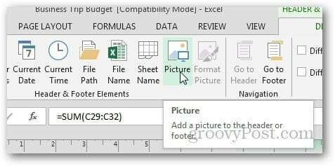 Υδατόσημο Excel 12