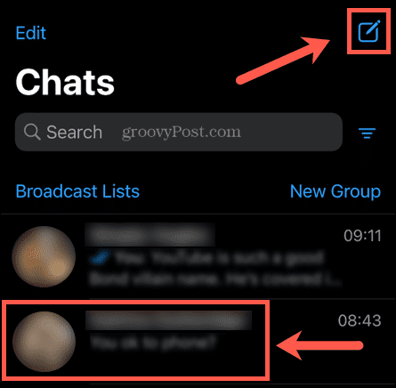 whatsapp νέα συνομιλία