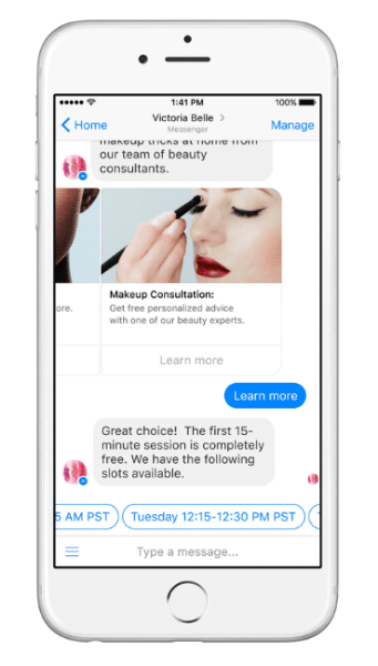 Το Facebook Messenger παρέχει καθορισμένα μοντέλα αφοσίωσης, συμπεριλαμβανομένων κριτηρίων βάσει χρονικών ορίων για απαντήσεις και προτύπων για συνδρομές.