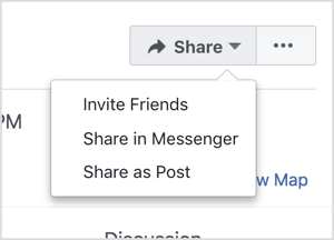 Προωθήστε την εκδήλωσή σας στο Facebook προσκαλώντας φίλους και κοινοποιώντας την μέσω του Messenger και ως ανάρτησης.