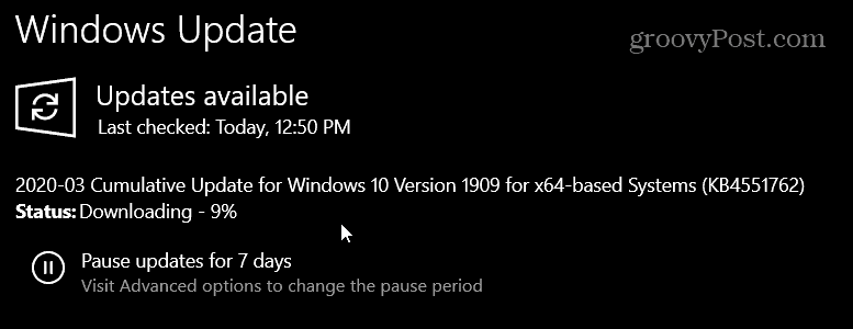 KB4451762 για τα Windows 10 1903 και 1909