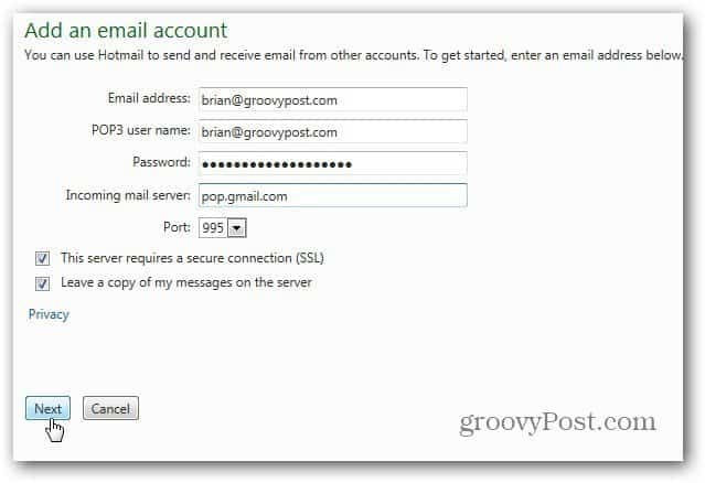 Πώς να προσθέσετε το Gmail στο Outlook.com