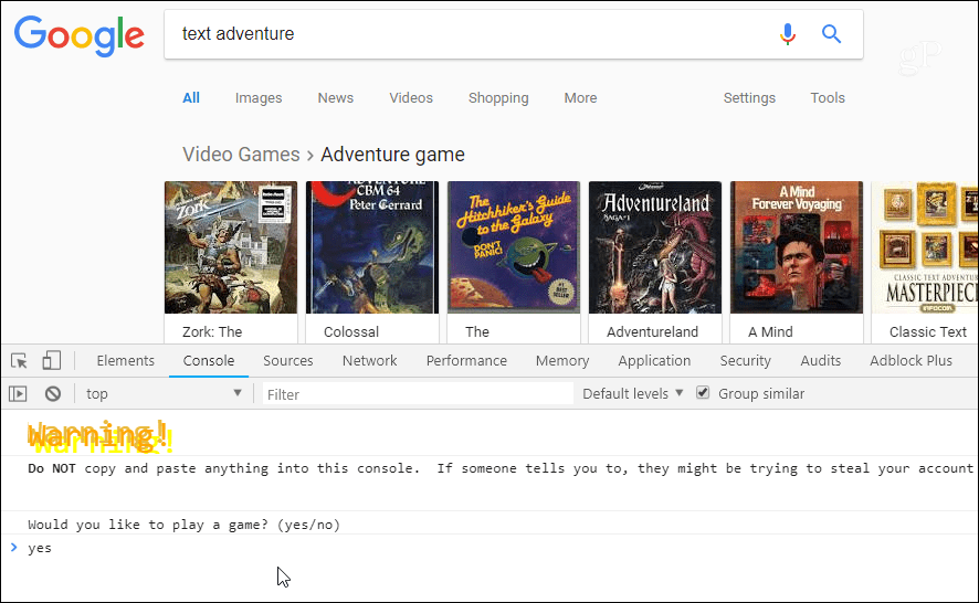 Περιπέτεια κειμένου Google