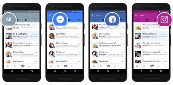 Το Facebook επέτρεψε στις επιχειρήσεις να συνδέσουν τους λογαριασμούς τους στο Facebook, το Messenger και το Instagram σε ένα εισερχόμενο ώστε να μπορούν να διαχειρίζονται τις επικοινωνίες σε ένα μόνο μέρος.