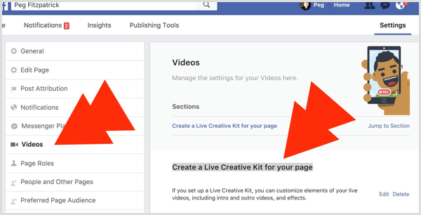 Facebook Live Creative Kit για σελίδα