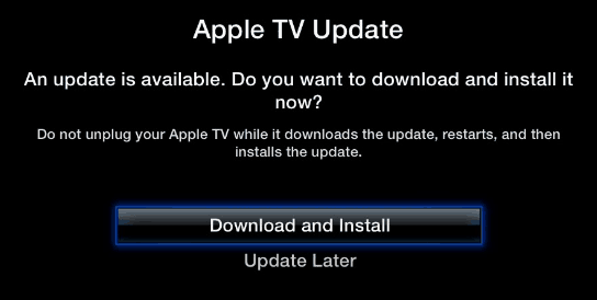 Ενημερώστε το λογισμικό Apple TV