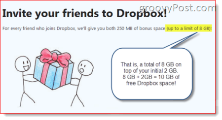 10+ GB ελεύθερου χώρου Dropbox
