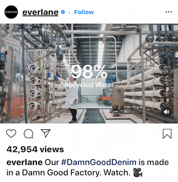 Δημοσίευση βίντεο Instagram για το Everlane