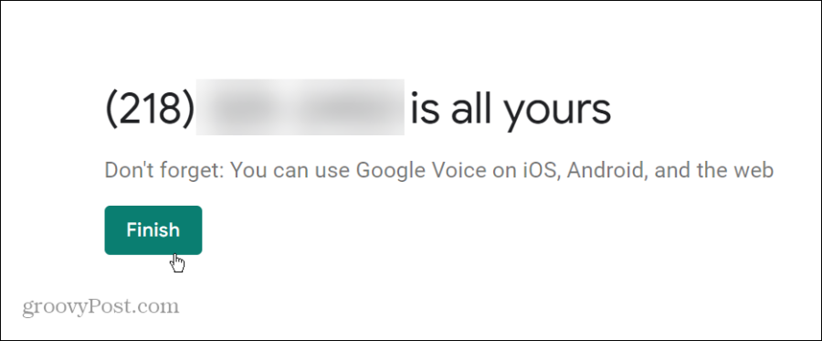 Ο αριθμός σας στο Google Voice