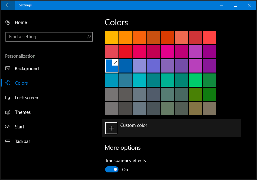 τα Windows 10 δημιουργοί ενημερώνουν τα χρώματα