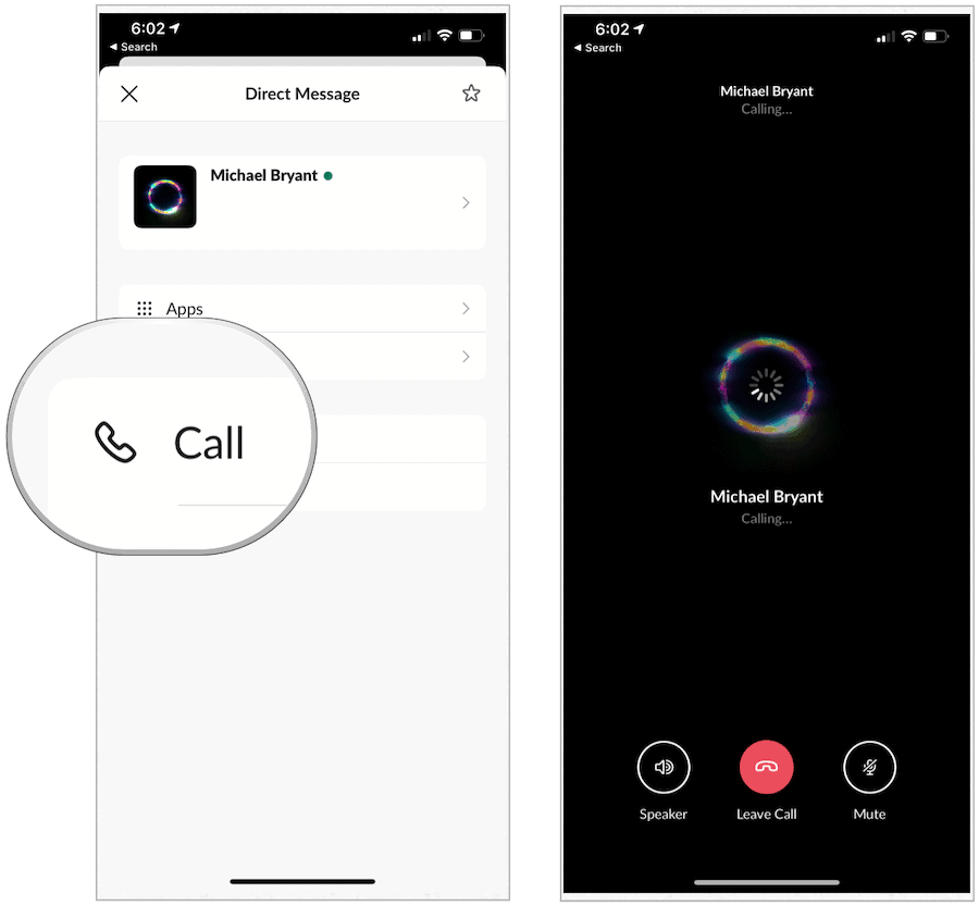 Το Slack πραγματοποιεί κλήσεις σε κινητό