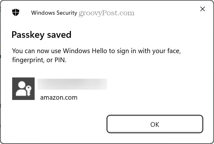 επιβεβαιώστε το PIN Windows Hello