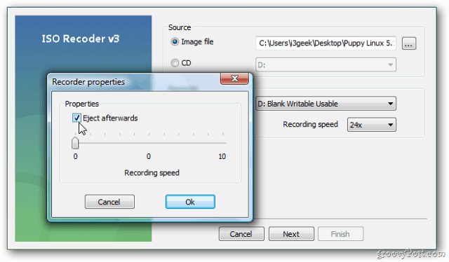 Windows Vista και XP: Εγγραφή εικόνας ISO σε δίσκο